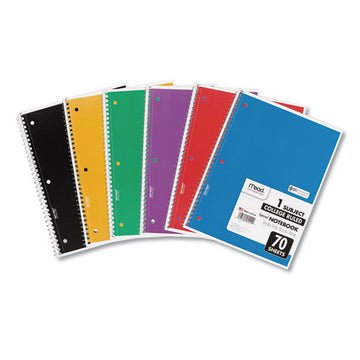 Mead® Spiral Notebook, 3-hole Punched, 1 Subject, Medium-college Rule, Randomly Assorted Covers, 11 X 8, 100 Sheets freeshipping - TVN Wholesale